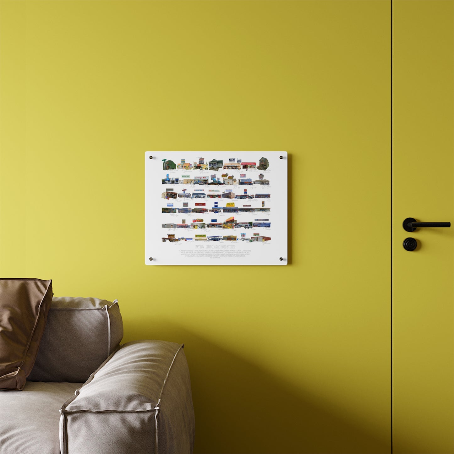 DYT Hood Stores Acrylic Wall Decor