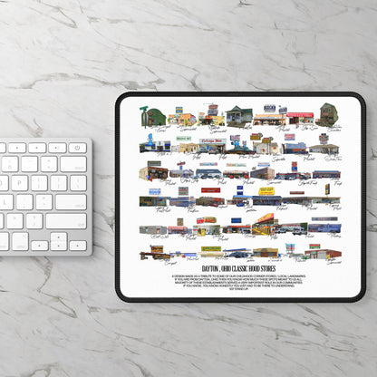 Gaming Mouse Pad — Dayton, Ohio Classic Hood Stores Illustrated Map