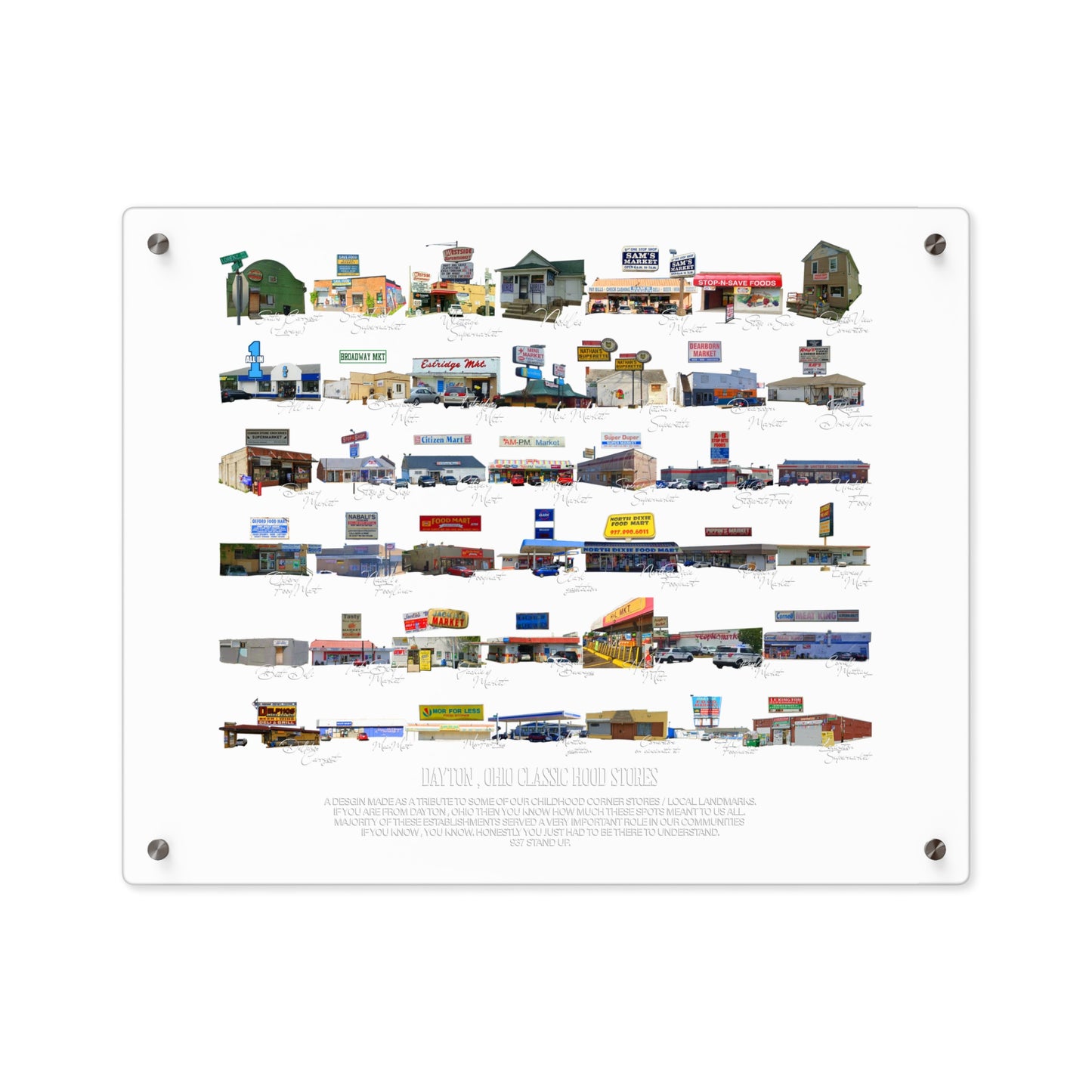 DYT Hood Stores Acrylic Wall Decor