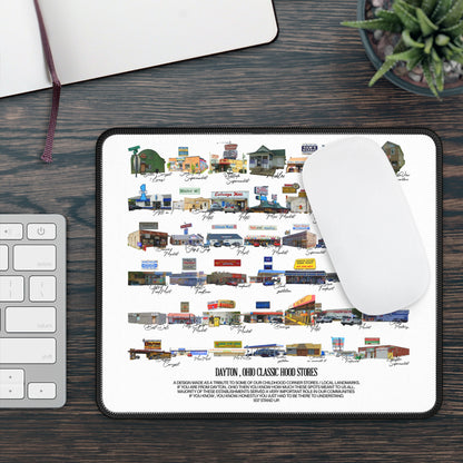 Gaming Mouse Pad — Dayton, Ohio Classic Hood Stores Illustrated Map