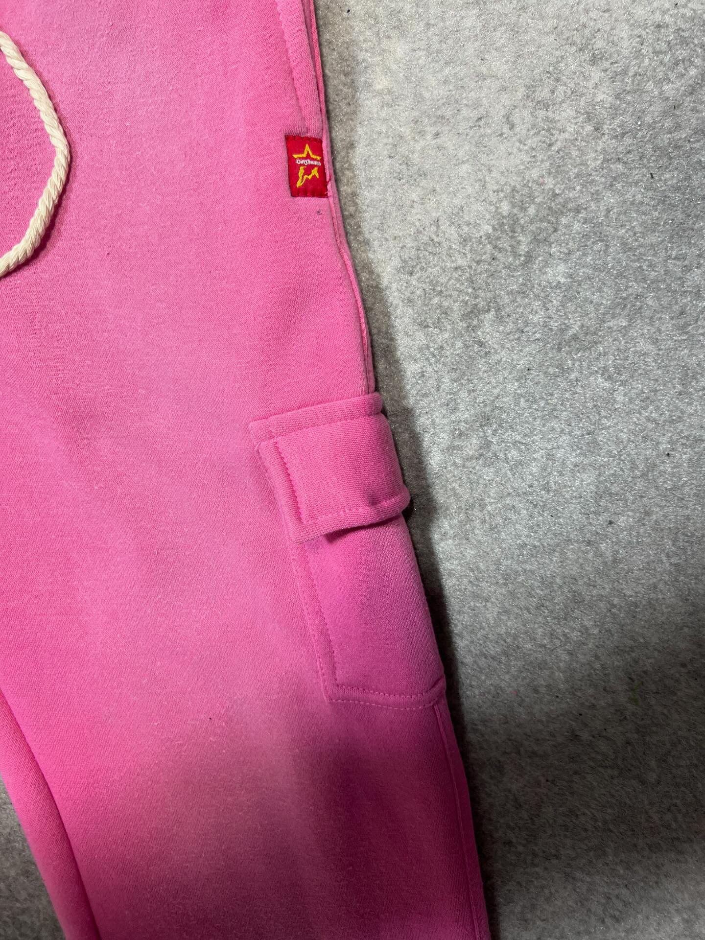 Pink Vintage Wash Sweatpants (Sweatpants)