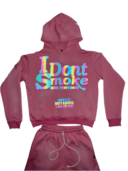 Pink #IDontSmokeWithEverybody Vintage Wash (Hoodie)