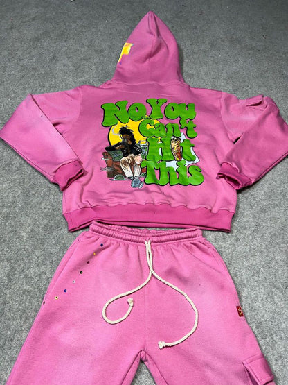 Pink #IDontSmokeWithEverybody Vintage Wash (Hoodie)