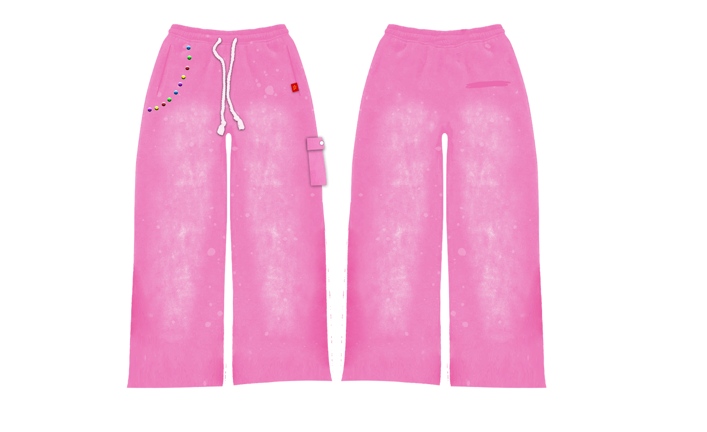 Pink Vintage Wash Sweatpants (Sweatpants)