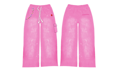 Pink Vintage Wash Sweatpants (Sweatpants)