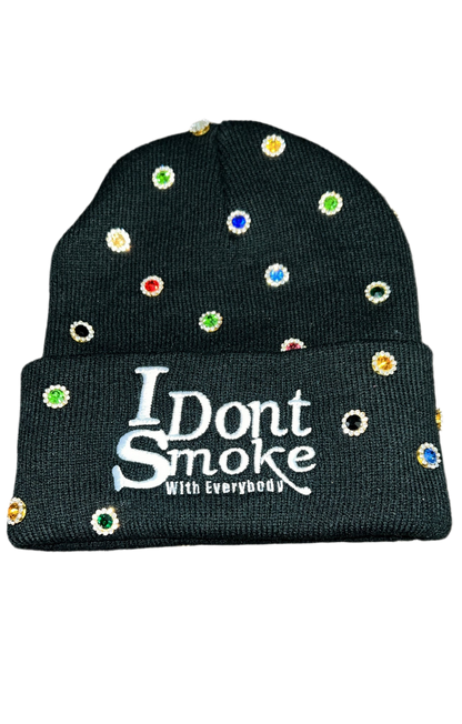 [**EXCLUSIVE**] #IDontSmokeWithEverybody Beanie (Embroidered) - Black & White